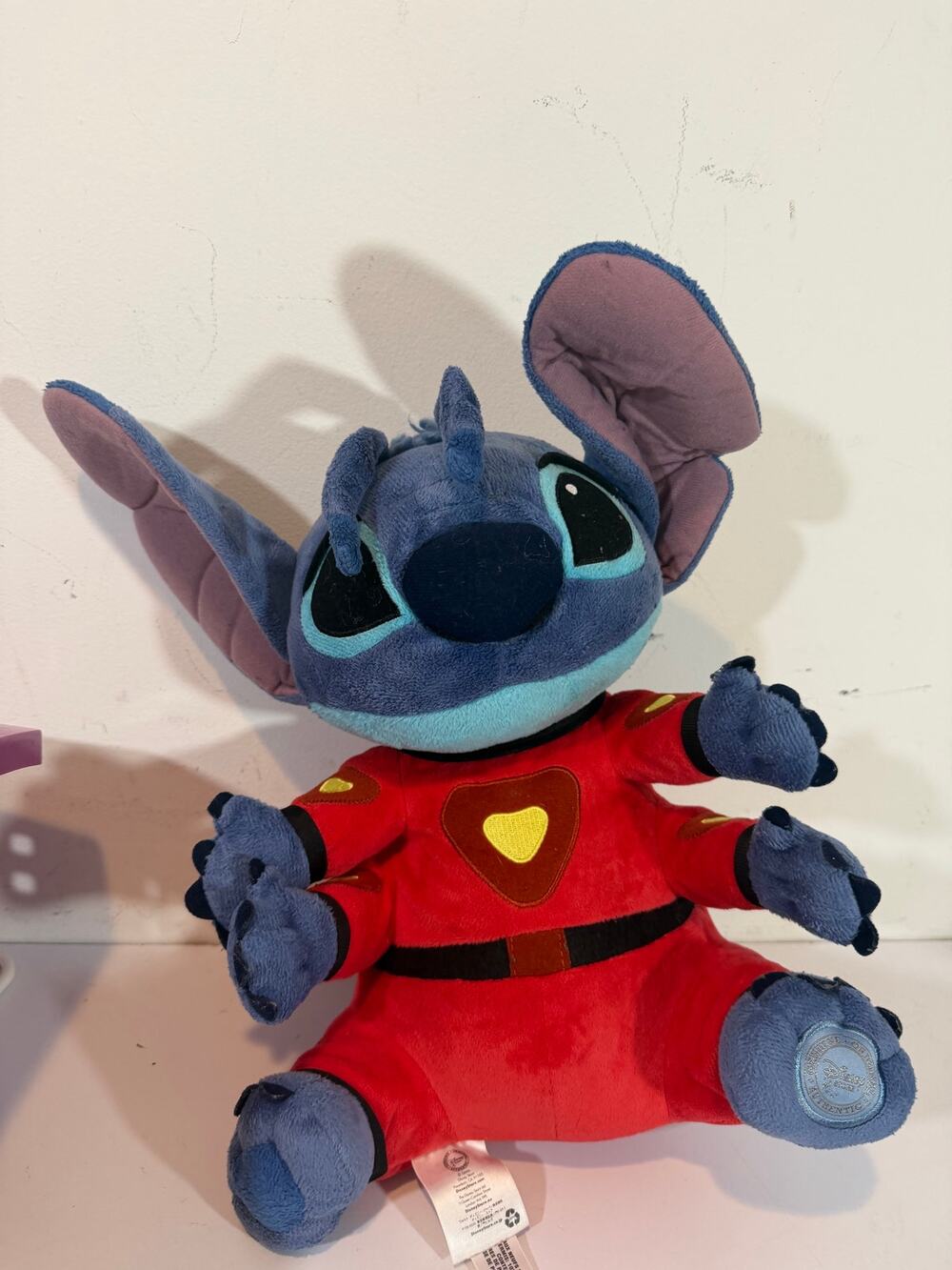 DISNEY STORE Lilo & Stitch Alien 16" Plush Red Space Suit 4 Arms Stuffed Animal